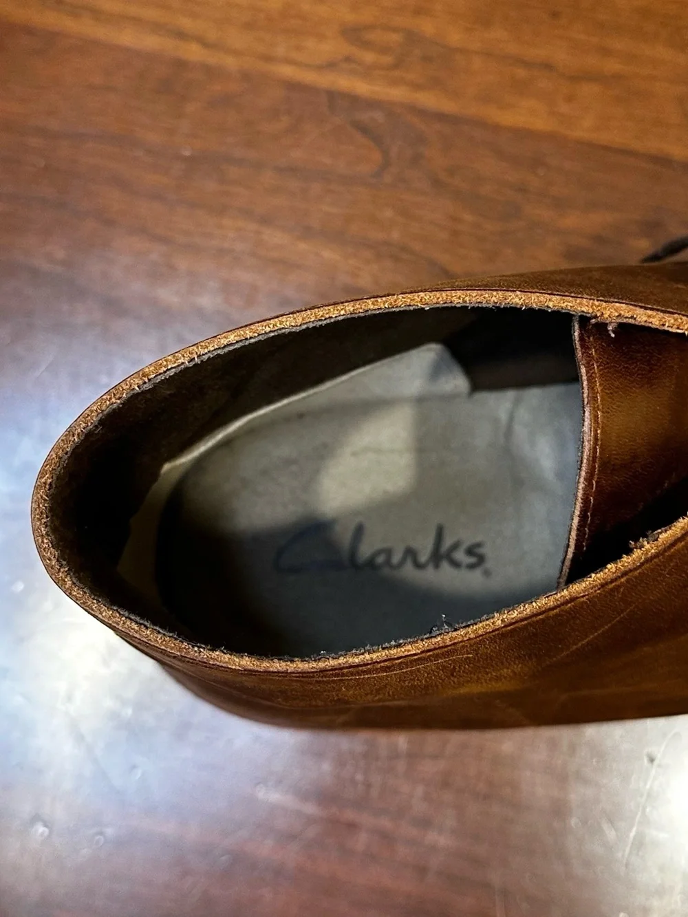 Clarks Bushacre 2 Leather Chukka Dessert Boots Beeswax Brown 13M